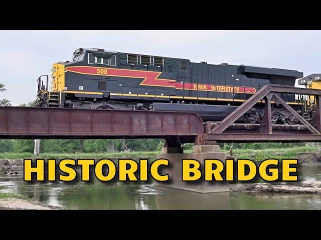 Historic Amana Railway Bridge | Featuring CRANDIC and Iowa Interstate Trains