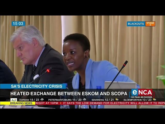 Heated exchange between Eskom and SCOPA