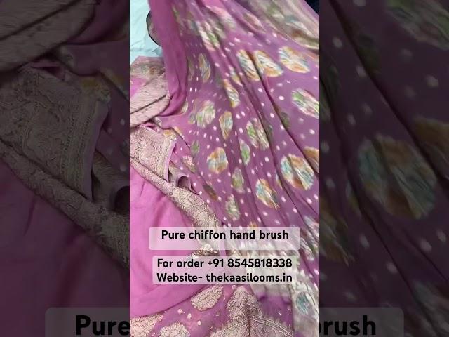 Pure khadi Chifon hand brush dye || factory outlet thekashilooms ||