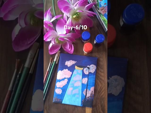 ChotuPainting Day-6/10 #chotupainting #art #painting #clouds #youtubeshorts #shortsvideo