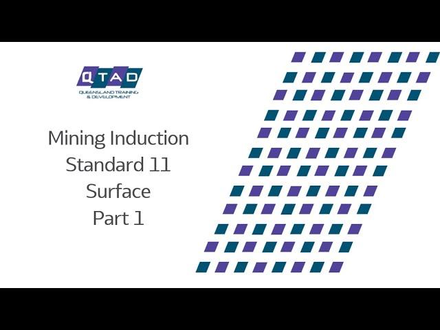 Mining Induction   Standard 11   Surface   Part 1