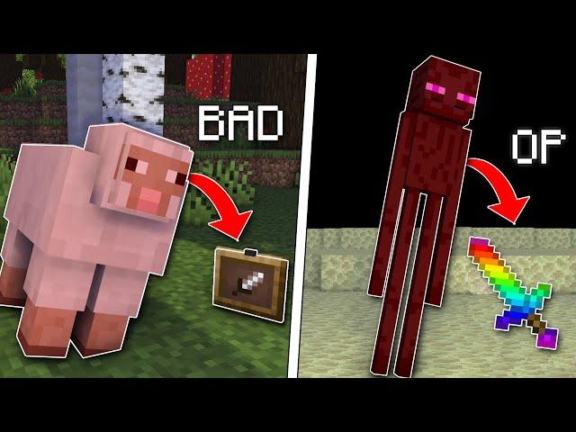 Minecraft Manhunt, But Mobs Drop Random OP LOOT!