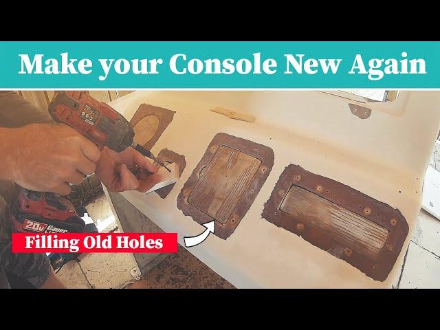 Fiberglass Console Repair | Step By Step Filling holes & Cracks DIY Boat Restoration