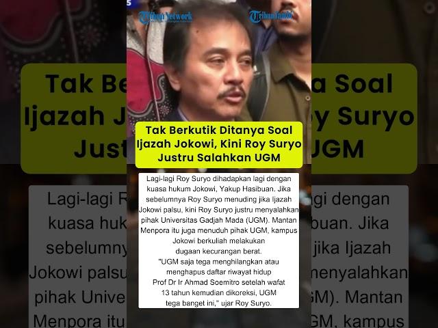 Tak Berkutik Ditanya Soal Ijazah Jokowi, Kini Roy Suryo Justru Salahkan UGM