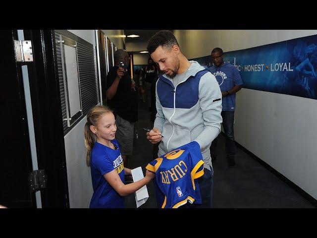 Curry Meets 9-Year-Old Fan