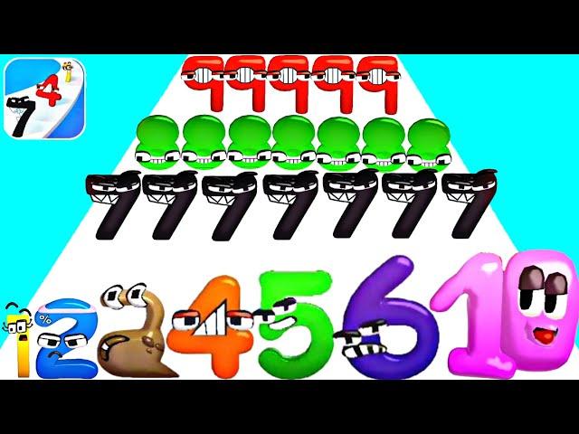 Merge Number Run - Number Master Gameplay Walkthrough Android iOS - Level Up Number Lore Math Games