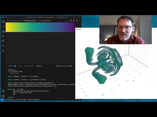 Live flow simulation tutorial with Waterlily.jl and Makie.jl