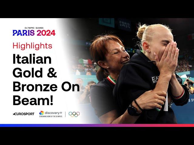 HUGE EMOTIONS FOR ITALY AS SIMONE BILES BEATEN ON THE BEAM  | #Paris2024 #Olympics