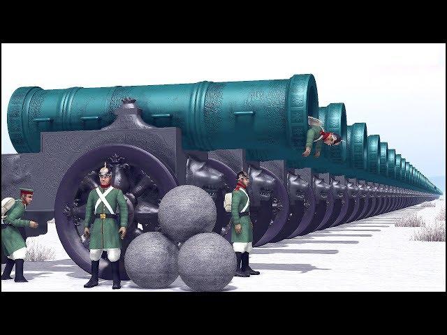 100 BIGGEST CANNON EVER vs M1 ABRAMS TANK