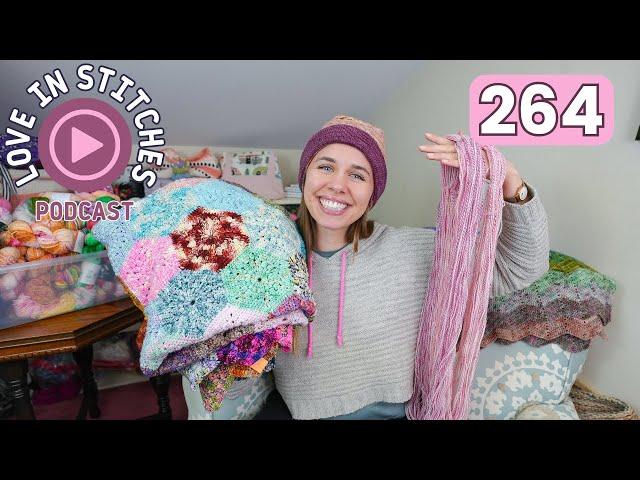 travel blanket is BACK, knitting with my handspun // Love in Stitches Episode 264