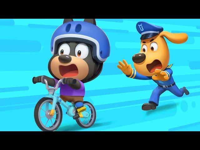 Sheriff's Riding a Bike | Educational Cartoon | Kids Cartoon | Sheriff Labrador | BabyBus