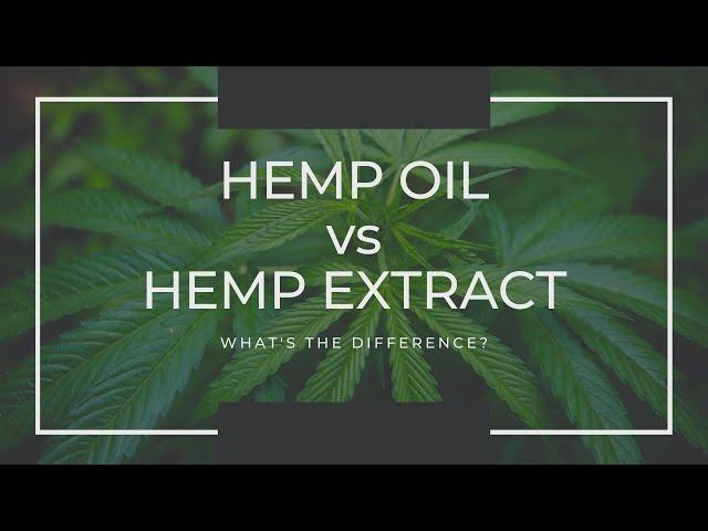 DIFFERENCE BETWEEN HEMP OIL AND HEMP EXTRACT