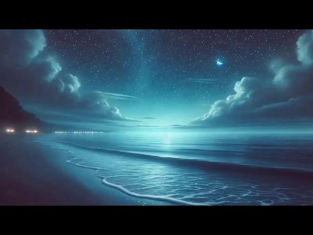 Serene Ocean Waves Under the Starry Sky | Relaxing Sleep Sounds for Deep Rest