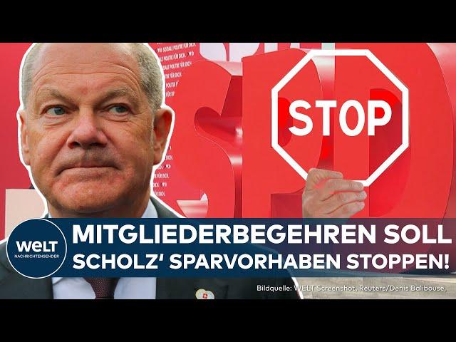 POLITIK: SPD-Mitgliederbegehren gegen Kanzler Scholz' Sparvorhaben - JuSos machen Druck auf SPD!