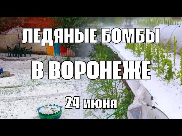 Град в Воронежской области огороды уничтожены, побиты машины, в домах разбиты стёкла и сайдинг