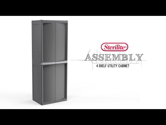 Sterilite 4 Shelf Utility Cabinet Assembly