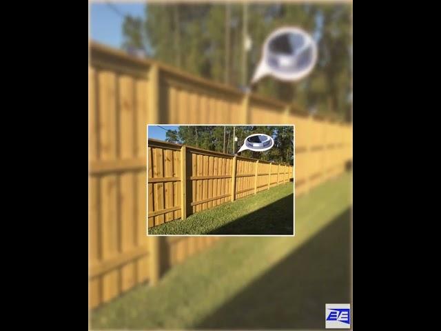EE801WLW4 Solar Powered Integrated LED Light, Polycarbonate Décor In-Ground Deco Garden Fence Por...