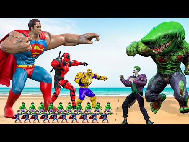 Recuse Team SUPERMAN Vs SHARK HULK, JOKER: Who Is The King Of Super Heroes ? | LIVE STORY ACTION