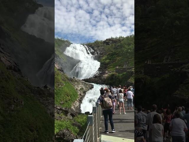 Flåm Railway Stop at Kjosfossen (Waterfall, Redundant, Fossen is the Norwegian word)-Mon 2 July 2018