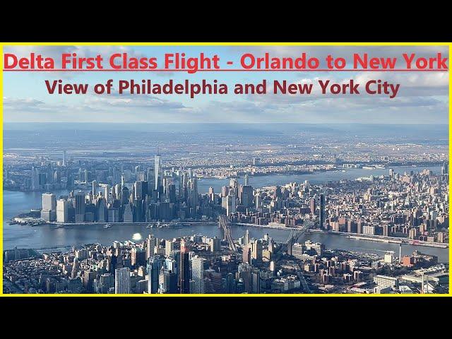 Delta A319 - First Class Flight from Orlando to New York - 4K