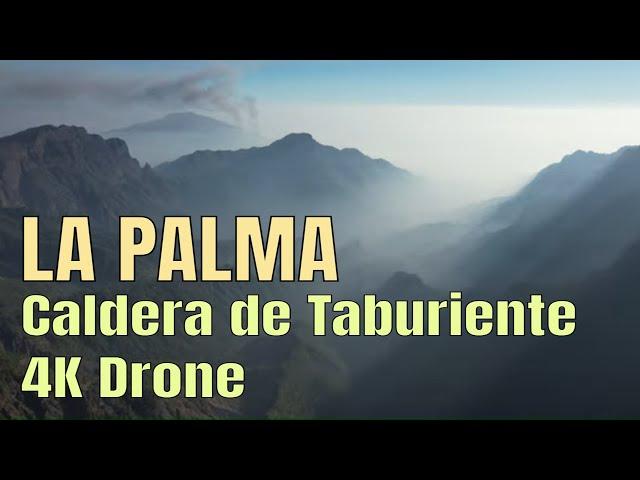 La Palma Drone - Caldera De Taburiente. Crater 10 km across. 4K Air2S.