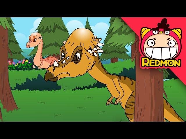 Pachycephalosaurus VS Tyrannosaurus | Dinosaurs Battle | 4K cartoon | REDMON