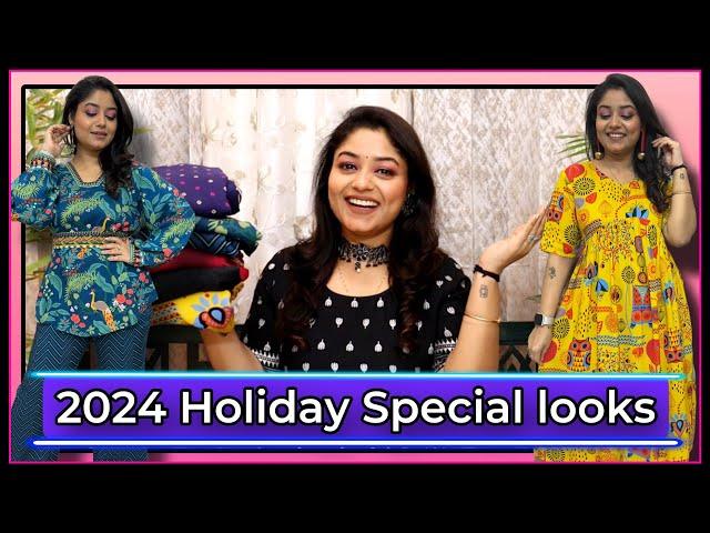 2024 Holiday Special Haul Colourful Dress, Co-ord set, Anarkali in Best Quality shop with Vaishali