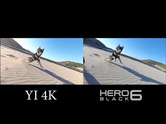 GoPro HERO 6 Vs  Xiaomi Yi 4K  test 60/240fps