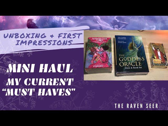 UNBOXING my must haves / essential tarot and oracle decks in this mini haul 