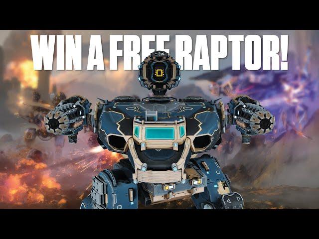 Your Chance To Win A Free Raptor! War Robots Raptor Giveaway