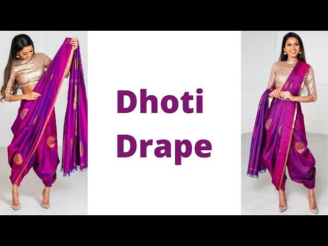 How to Dhoti Drape | Different Styles of Saree Draping | How to Drape a Saree Perfectly | Tia Bhuva