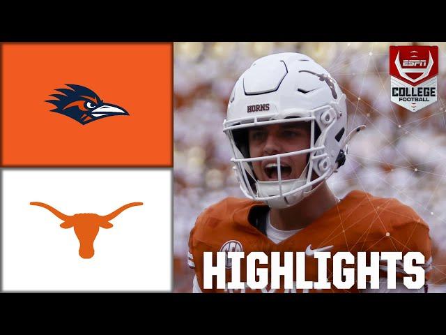 UTSA Roadrunners vs. Texas Longhorns | Full Game Highlights | ESPN College Football