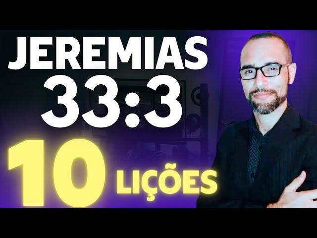 PREGAÇÃO SOBRE JEREMIAS 33:3. | Amilton Deolindo.