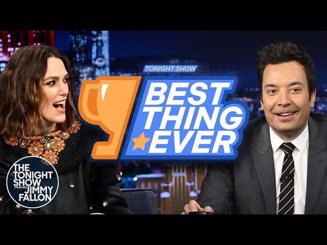 Keira Knightley and Jimmy Debate if Cheese Is Better Than Rainbows in Best Thing Ever | Tonight Show