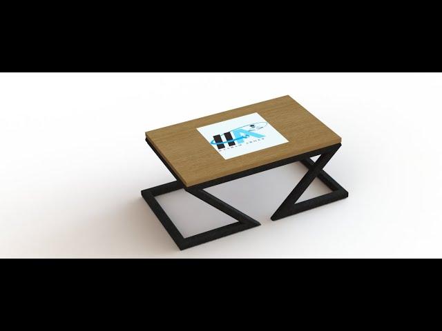 1- Modern Table on Solidworks - Eng Hesham Ahmed