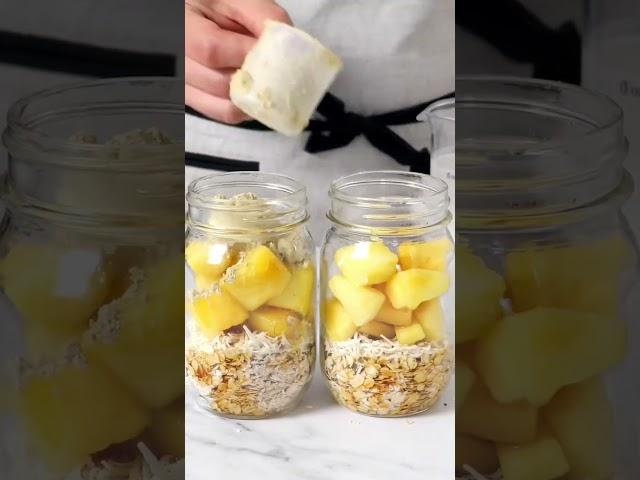 One of our favorite overnight oat combos: Pineapple  Coconut 