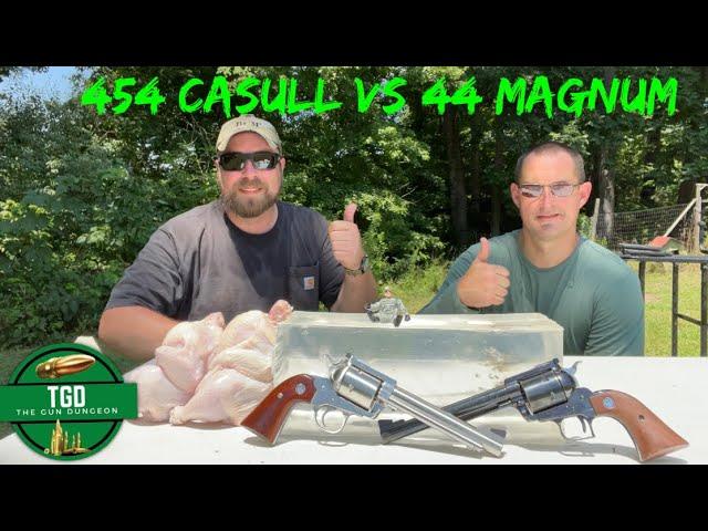 454 Casull VS 44 Magnum | Featuring The Kentucky Patriot | Ballistic Chicken Test!