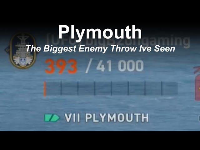 Plymouth - The BIGGEST enemy throw I’ve ever seen - World of Warships Legends - Stream Highlight