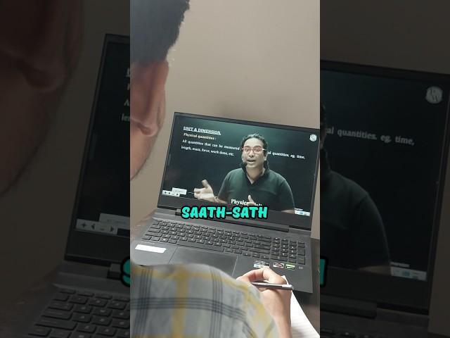 FINALLY Started Class 11th | Completing Physics Chapter 1 | Watching saleem Sir #shorts #minivlog