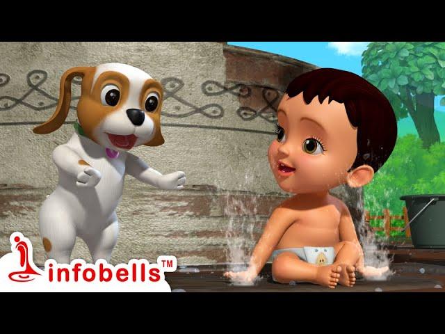 Chinnu Akka, Chitti Snana Mugisida - Chitti's Bath time | Kannada Rhymes & Kids Shows | Infobells