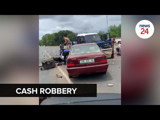 WATCH | CIT heist in North West: Police hunting group who bombed, robbed cash van