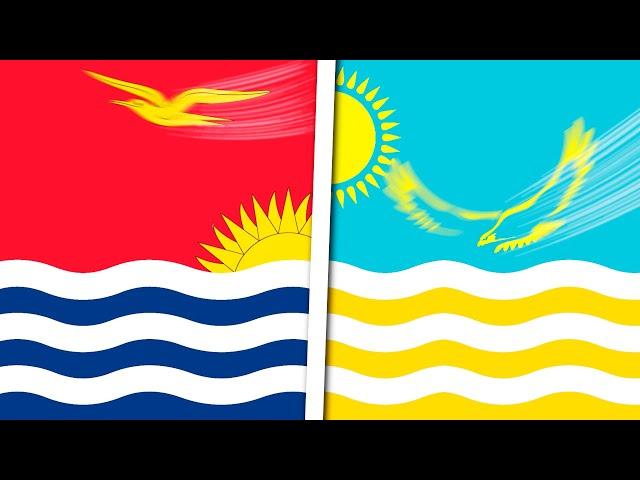 World Flag Animation but Each Country is Kiribati 