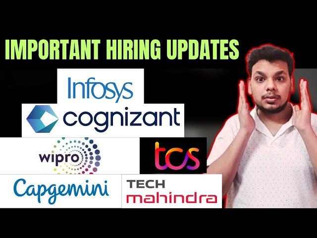 Infosys , Capgemini , Cognizant , TCS , Wipro Elite Hiring Updates | OFF Campus Drives 2024 Updates