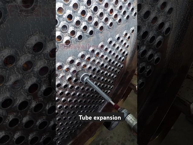 heat exchanger tube expansion process #engineering #exchanger