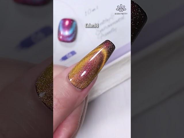 Nail Tips!! Reflective Glass Cat Magnetic Gel Colors Swatches