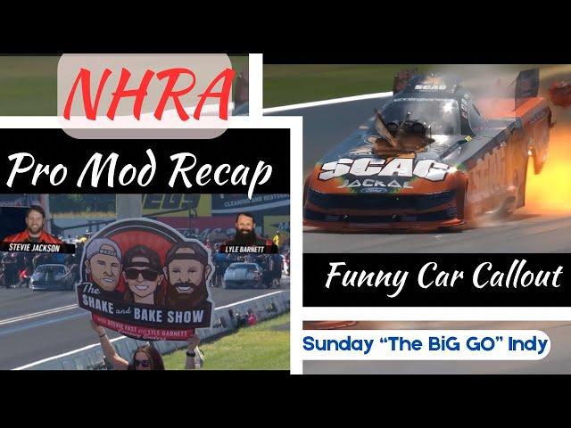 NHRA Sunday Funny Car call out race along with Pro Mod Series race in Indy The Big Go #race #racecar