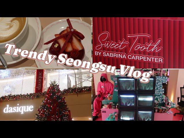 Trendy Seongsu Vlog | Biggest Olive Young | Squid Game pop-up | Dasique | Sabrina Carpenter Perfumes