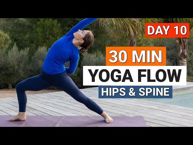 30 Min Yoga Flow For Hips & Spine | Day 10 - 30 Day Improvers Yoga Challenge