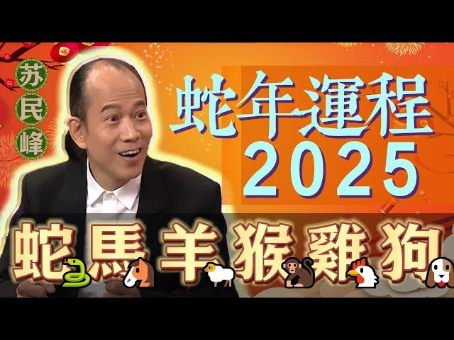 【蛇 馬 羊 猴 鷄 狗】.蘇民峰 2025 蛇年生肖運程