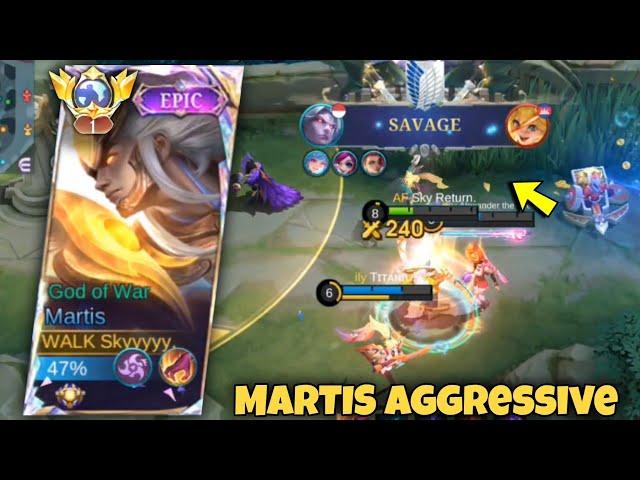 SAVAGE!! TOP GLOBAL MARTIS PERFECT & SUPER AGGRESSIVE GAMEPLAY!! ( Best Build 2024 ) MLBB